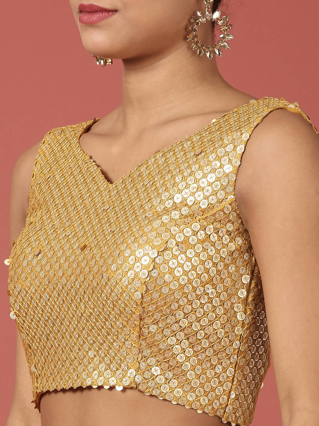 House of Panchhi Mustard Net Sequinse Work Lehenga & Blouse, Dupatta | Grocsy