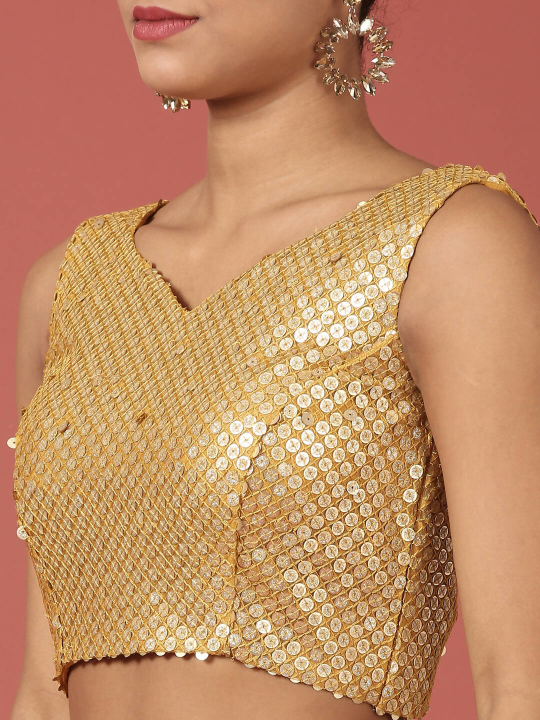 House of Panchhi Mustard Net Sequinse Work Lehenga & Blouse, Dupatta | Grocsy