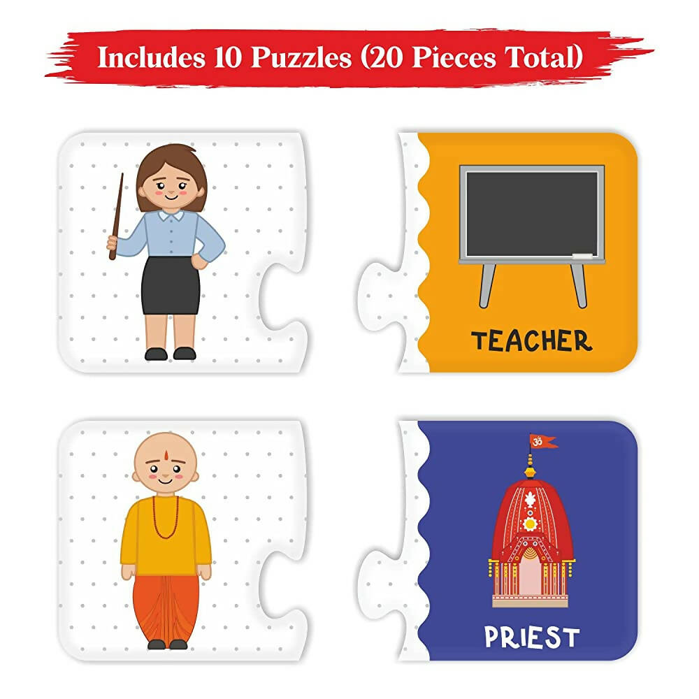 Webby Our Profession 2 Pieces Learning Pack Jigsaw Puzzle for Kids | Grocsy