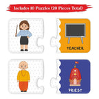 Webby Our Profession 2 Pieces Learning Pack Jigsaw Puzzle for Kids | Grocsy