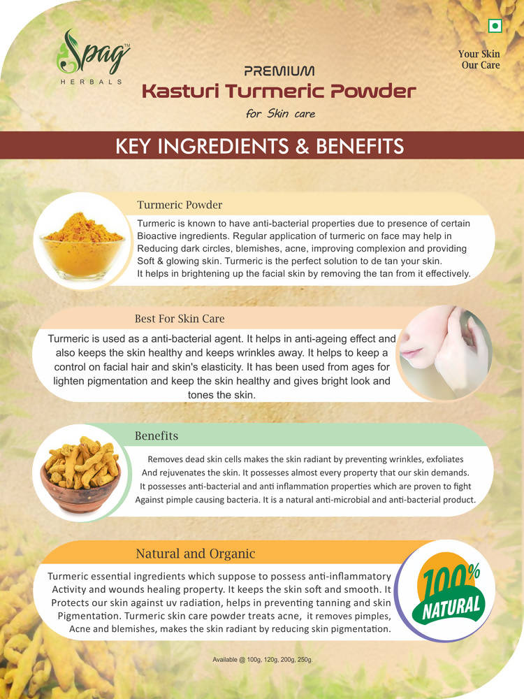 Spag Herbals Premium Kasturi Turmeric Powder | Grocsy