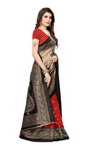 Vamika Red Printed Art Silk Saree | Grocsy