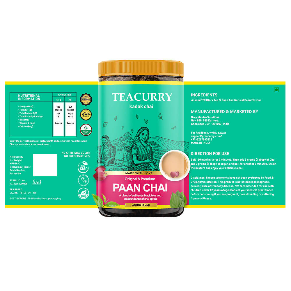 Teacurry Paan Chai Powder | Grocsy
