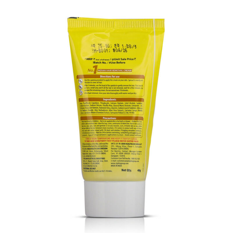 VI-JOHN Women Feather Touch Haldi & Chandan Hair Removal Cream for Women For Normal Skin, Suitable for Legs, Underarms, Bikini Line, Arms | Grocsy