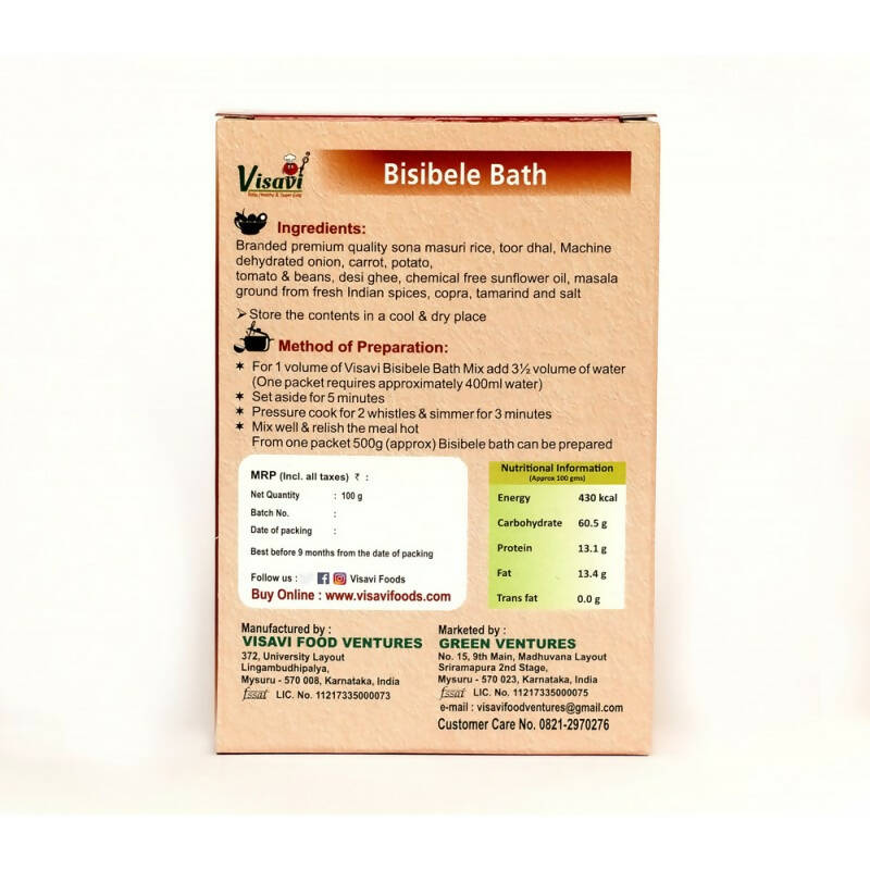 Visavi Bisi Bele Bath | Grocsy