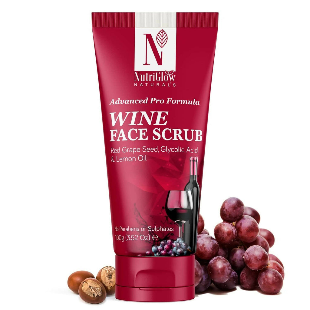 NutriGlow NATURAL'S Advanced Pro Formula Wine Face Scrub | Grocsy
