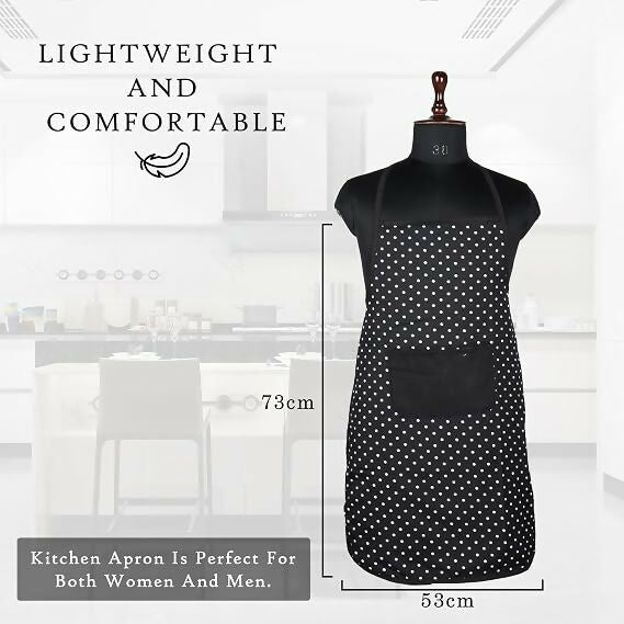 Kuber Industries Kitchen Apron Restaurant & Chef For Women & Men-Black | Grocsy
