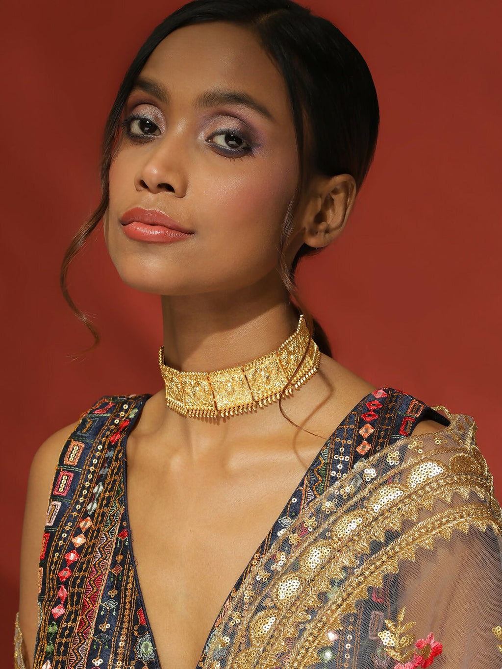 Golden Choker- Ruby Raang | Grocsy