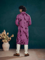 Purple Viscose Designer Sequance Embroidery Work Men's Kurta Set - Mahotsav | Grocsy