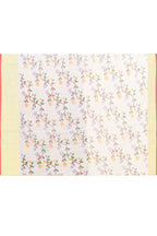 Piyari Fashion Women's White Embellished Cotton Blend Printed Saree | Grocsy