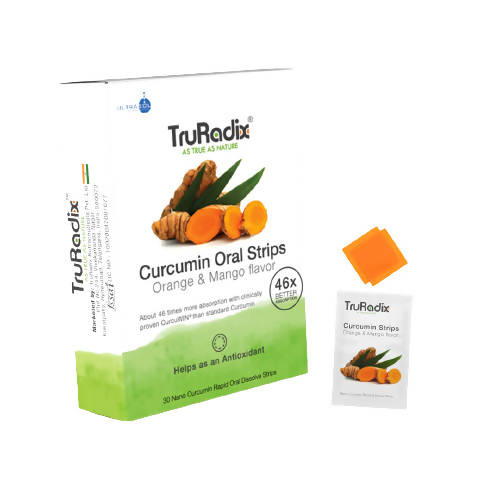 Truradix Curcumin Oral Strips (Orange Mango Flavor) | Grocsy