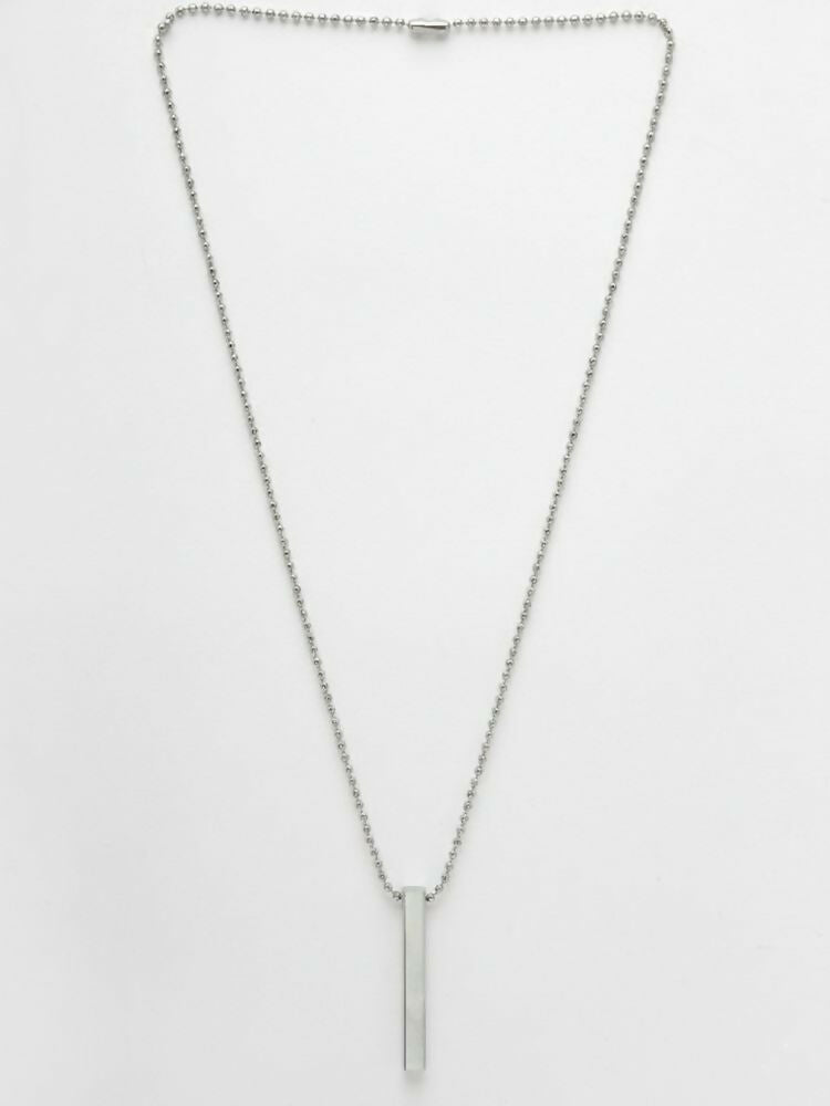NVR Men's Silver Plated Chain With Pendant | Grocsy