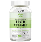 Zingavita Biotin + Keratin Hair Vitamin Kaccha Aam Gummies | Grocsy
