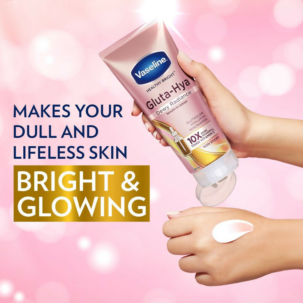 Vaseline Gluta-Hya Dewy Radiance & Overnight Radiance Serum-In-Lotion Combo | Grocsy