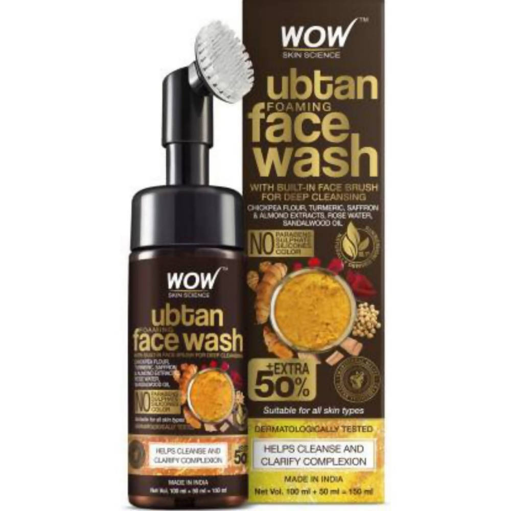 Wow Skin Science Ubtan Foaming Face Wash | Grocsy