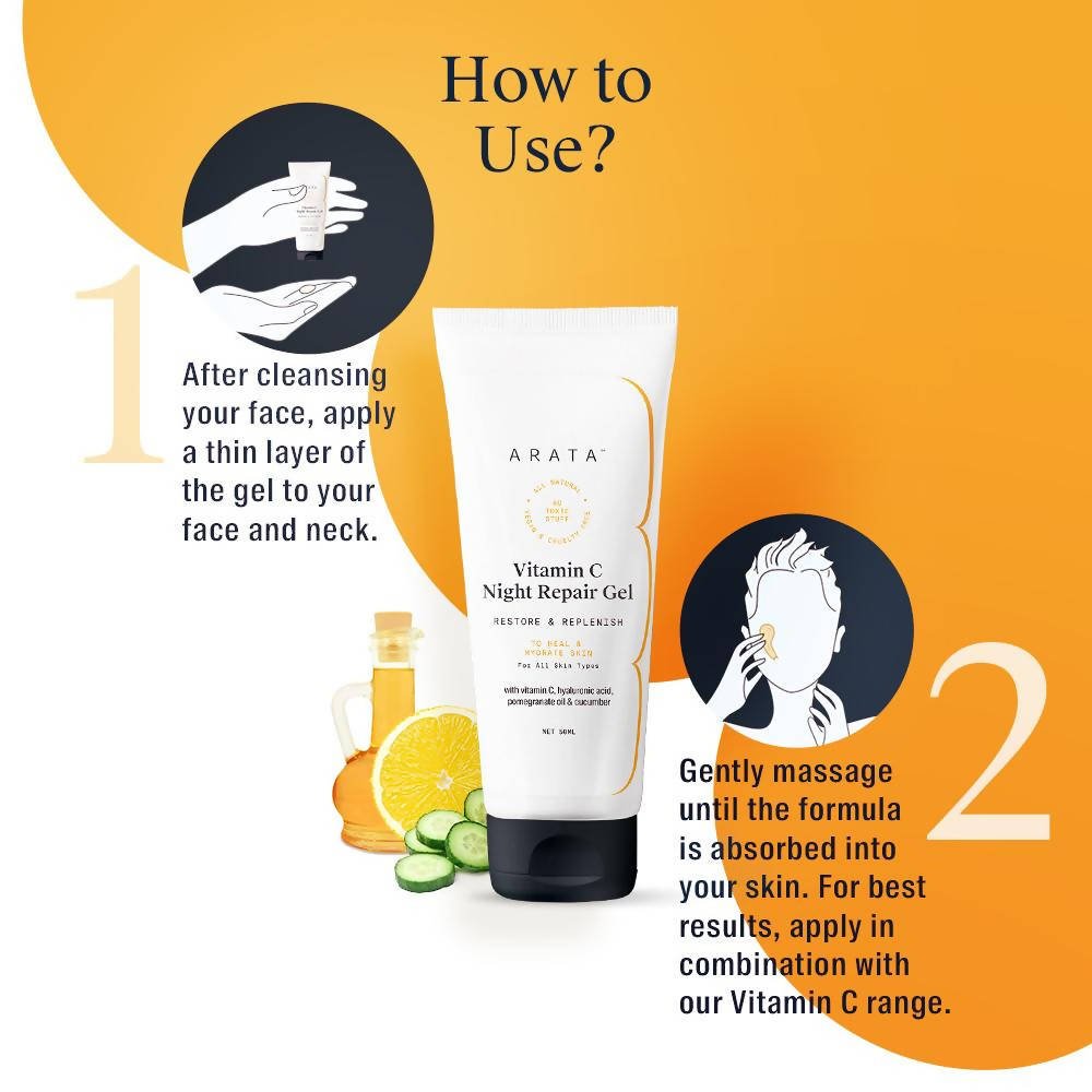 Arata Vitamin C Night Repair Gel | Grocsy