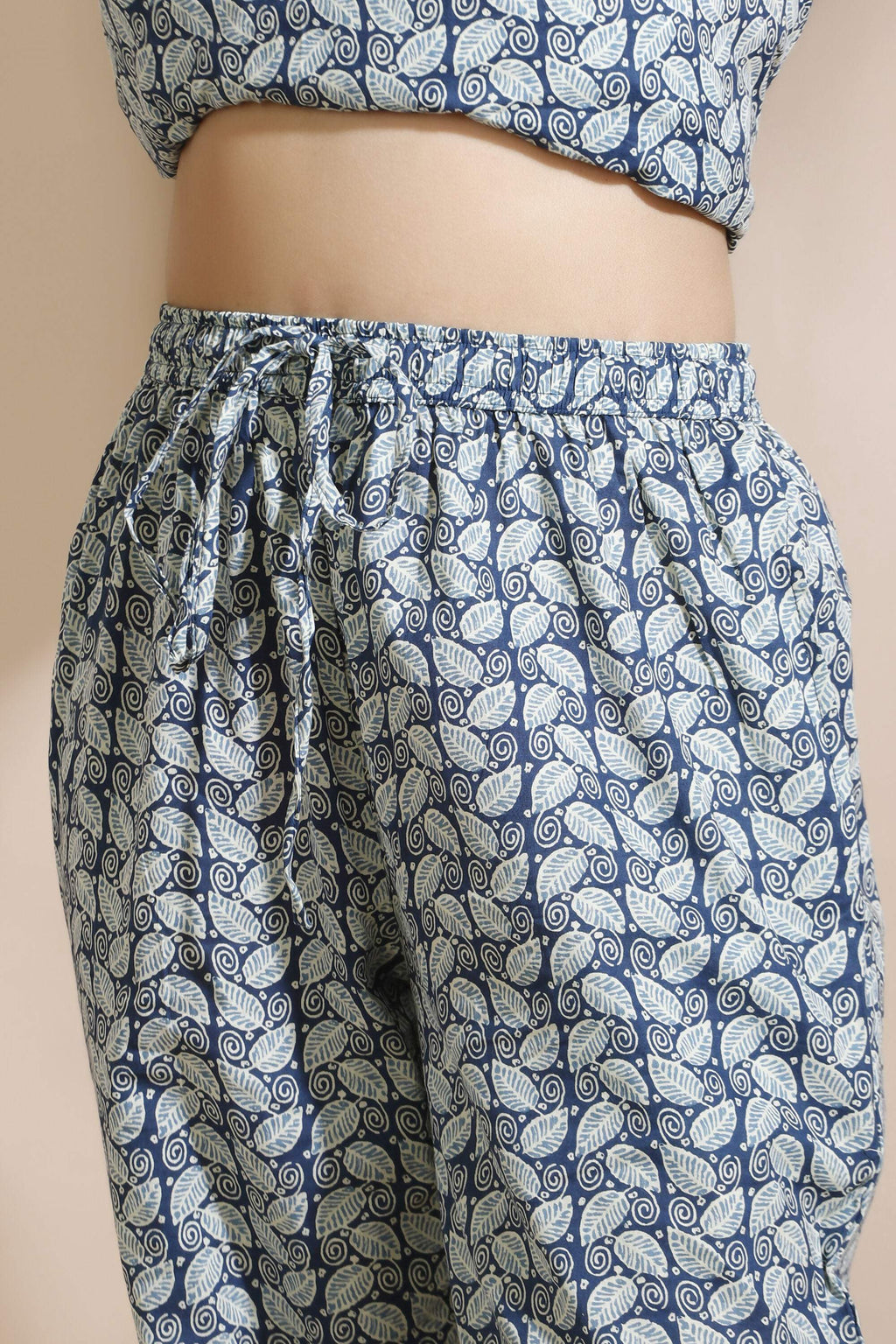 Breathables Abstract Cotton Co-Ord Set – Blue | Grocsy