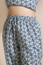Breathables Abstract Cotton Co-Ord Set – Blue | Grocsy