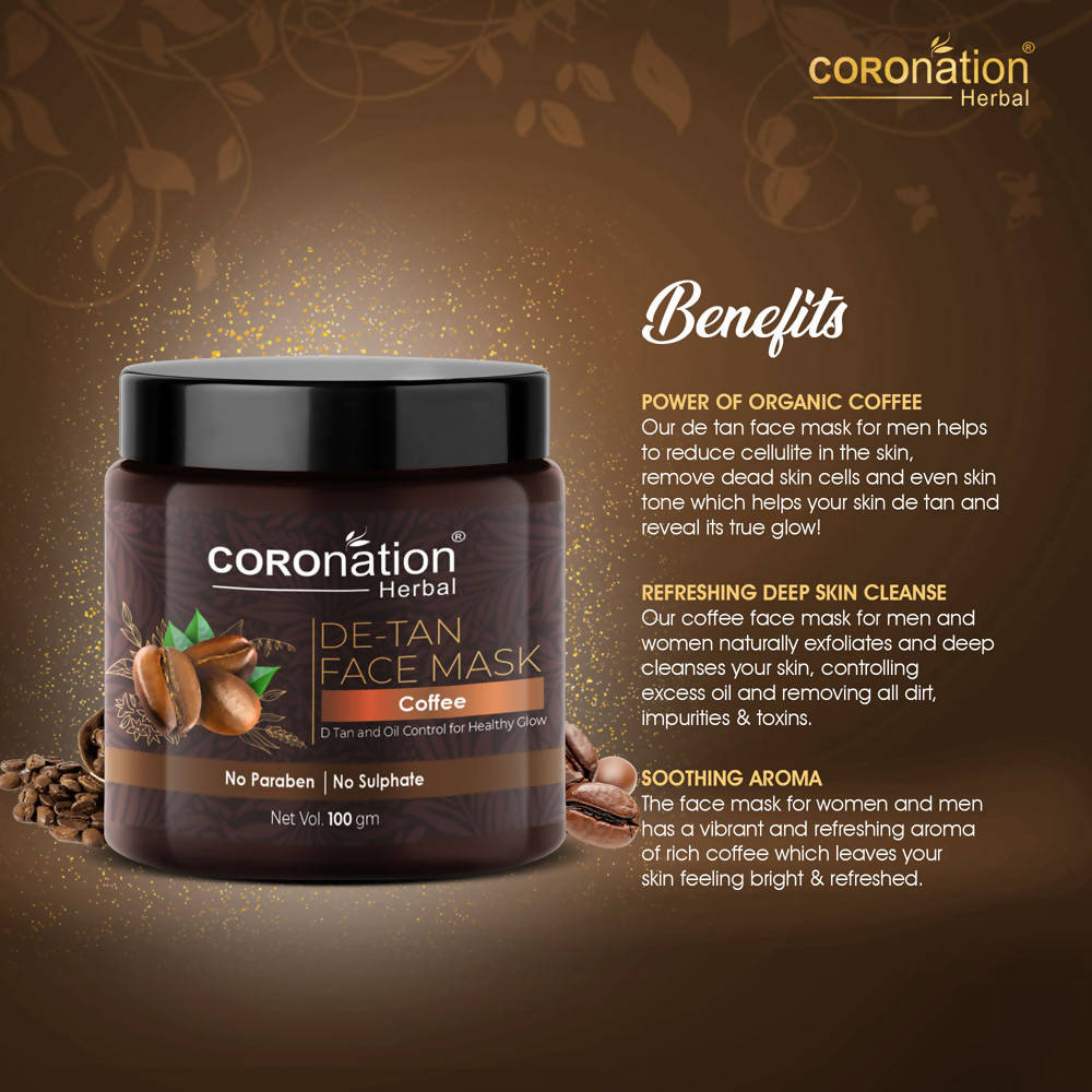 Coronation Herbal Coffee De-Tan Face Mask | Grocsy