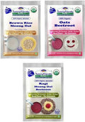 TummyFriendly Foods Stage2 Sprouted Porridge Mixes Trial Combo for 6 Months - Sprouted Ragi & Brown Rice, Oats, Dal & Vegetable | Grocsy