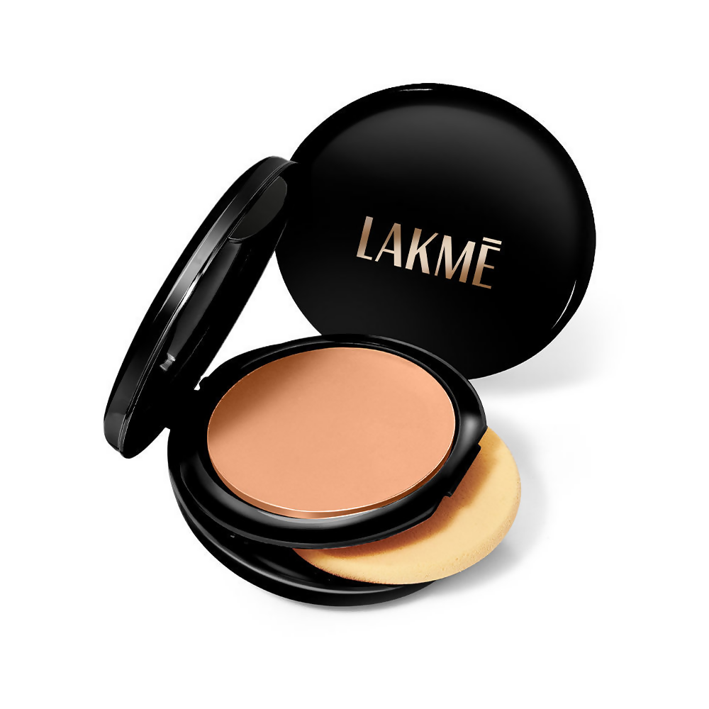 Lakme Xtraordin-Airy Compact, 2 In 1 Compact + Foundation, Lightweight, SPF17 - 06 Almond Honey | Grocsy