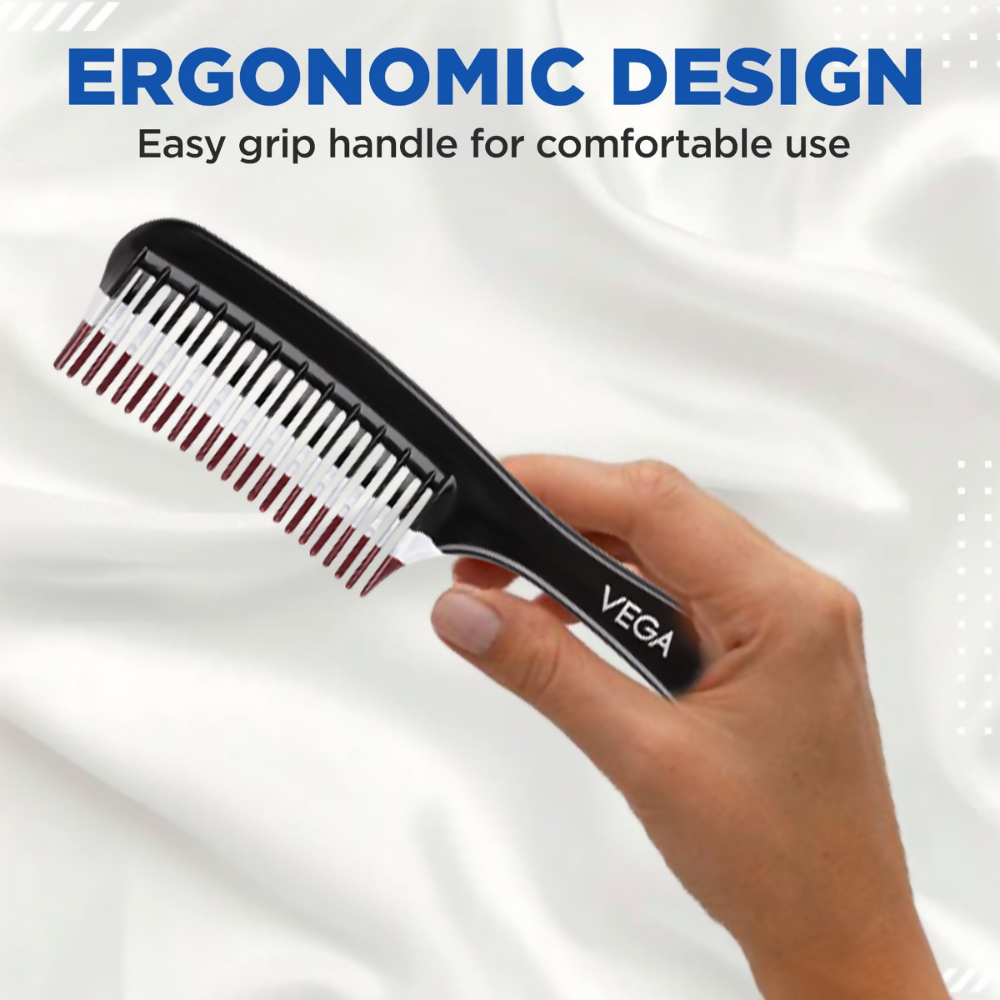 Vega Detangling Comb with 2 Row Teeth | Grocsy