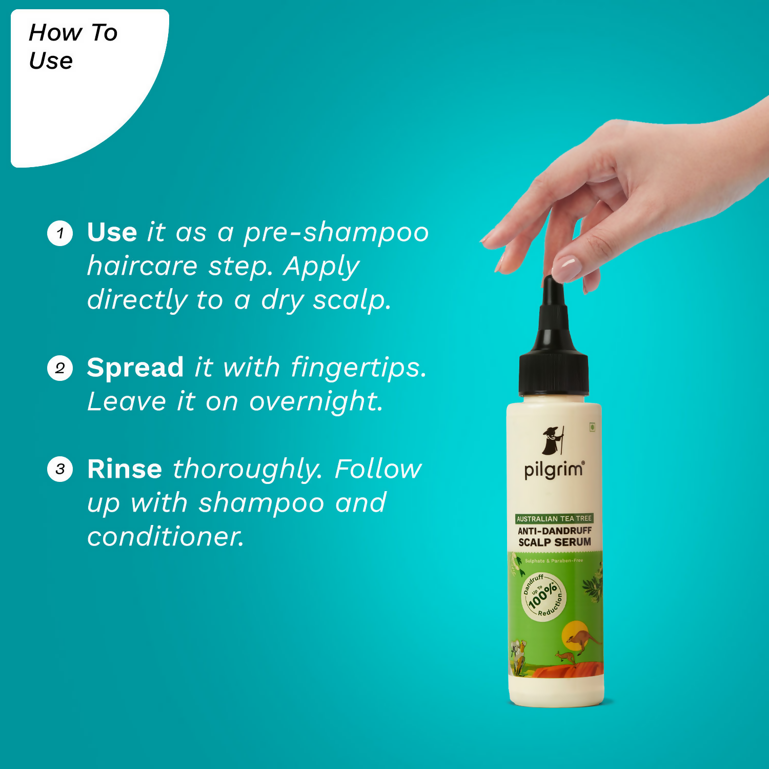 Pilgrim Australian Tea Tree Anti-Dandruff Scalp Serum | Grocsy