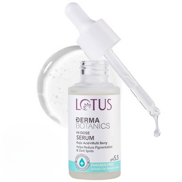 Lotus DermaBotanics Kojic acid + Multi Berry Face Serum | Grocsy