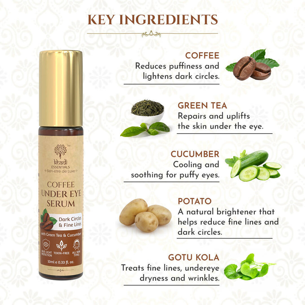 Khadi Essentials Coffee Under Eye Serum | Grocsy