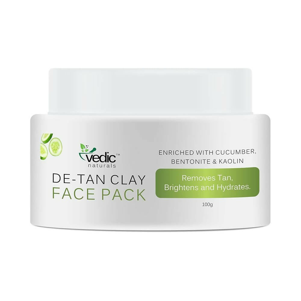 Vedic Naturals De Tan Clay Face Wash | Grocsy