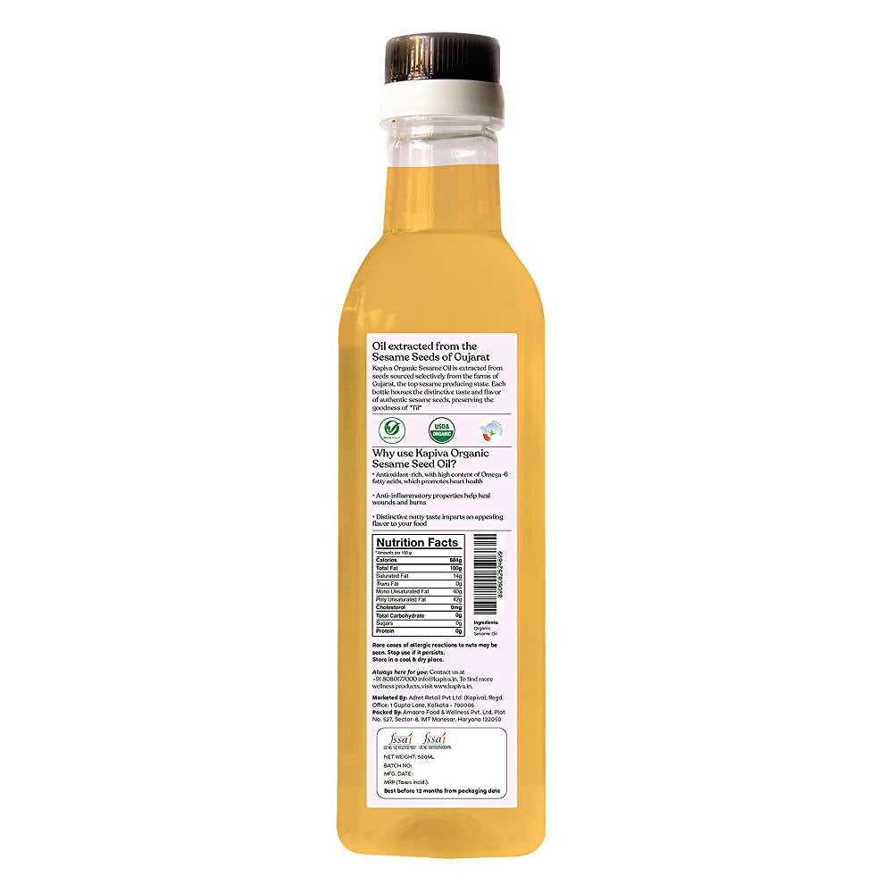 Kapiva Ayurveda Organic Sesame Oil | Grocsy