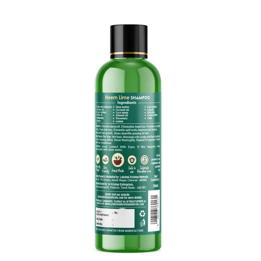 Lakshmi Krishna Naturals Neem Lime Shampoo | Grocsy