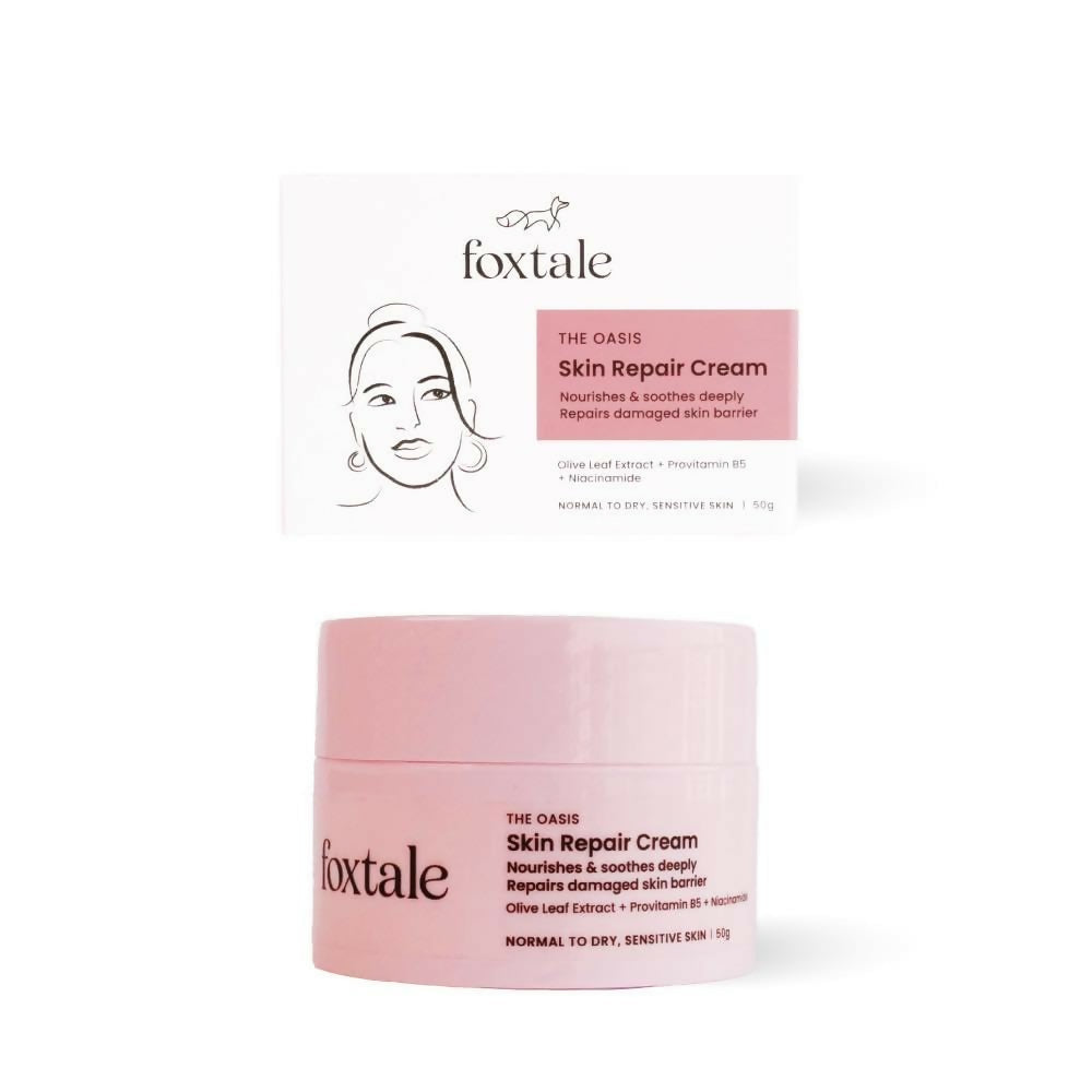 Foxtale Skin Repair Cream With Olive Leaf Extract, Provitamin B5 & Niacinamide | Grocsy