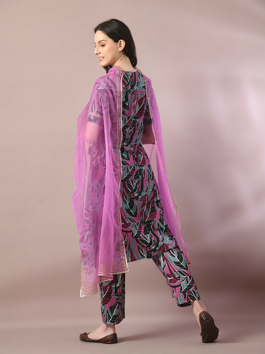 Myshka Women's Multi Printed Cotton Straight Party Kurta Set With Dupatta | Grocsy