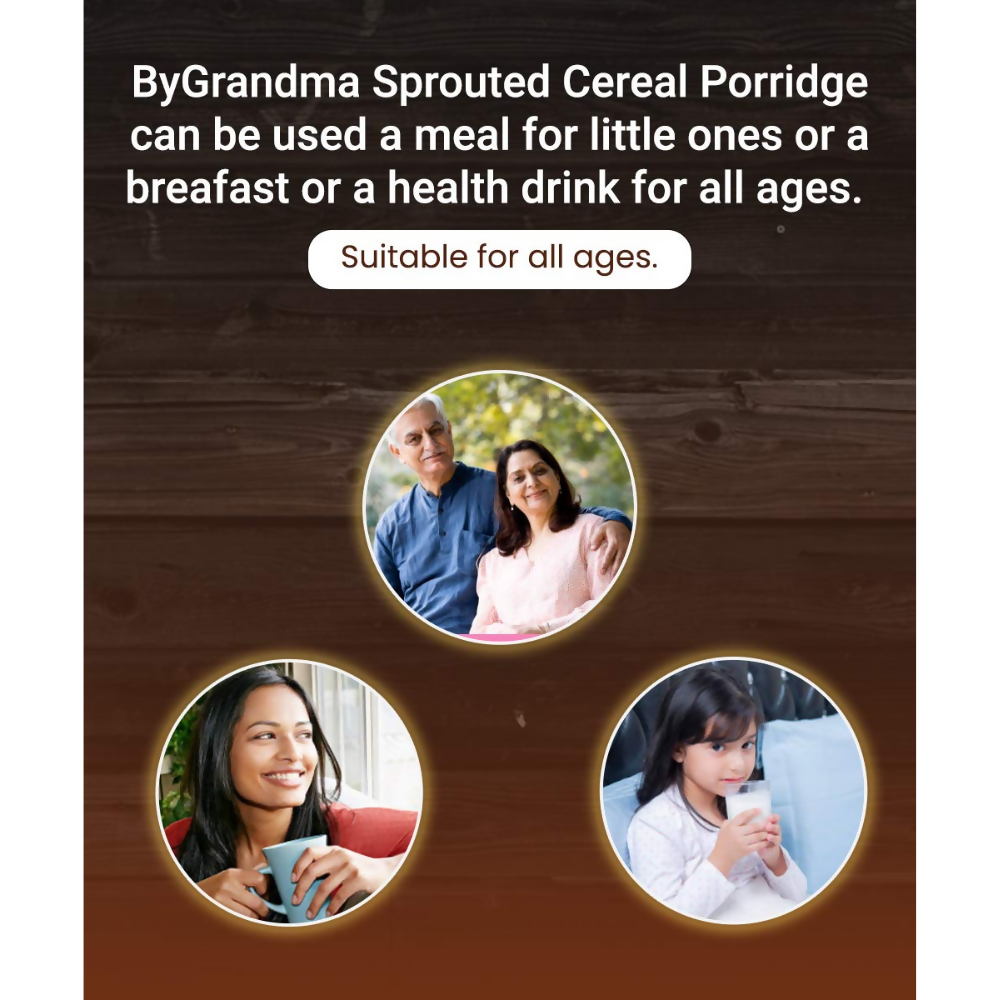 By Grandma Sprouted Cereal - Sprouted Ragi, Poha Rice, Sunflower seeds, Pumpkin Seeds | Grocsy
