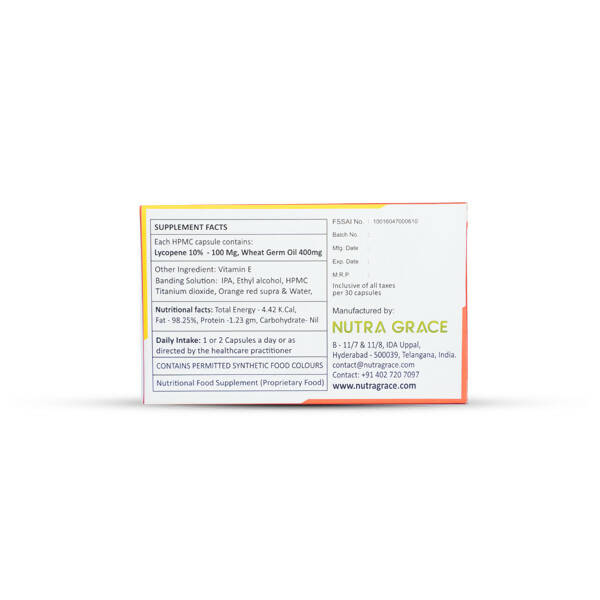 Nutra Grace Lycopene + Wheat Germ Oil Capsules | Grocsy