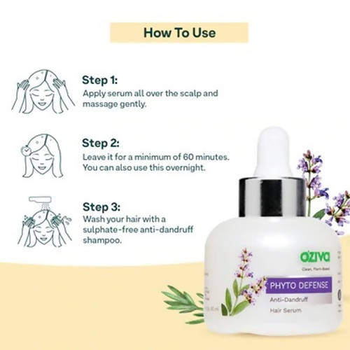OZiva Phyto Defense Anti-Dandruff Hair Serum | Grocsy