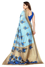 Vamika blue Printed Art Silk Saree | Grocsy