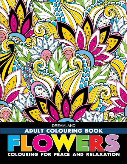 Dreamland Flowers- Colouring Book for Adults | Grocsy