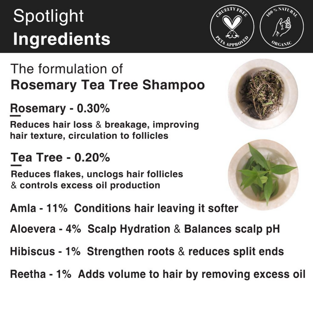 Soulflower Rosemary Tea Tree Shampoo | Grocsy