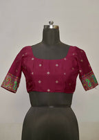 Joban Fashion Faux Chiffon Light Weight SareeMaroon Colored With Zari Border Saree | Grocsy