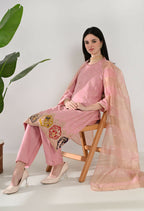 Joban Fashion Onion Premium Pure Viscose Print Dola With Handwork Kurta Set | Grocsy