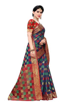 Vamika Banarasi Jaquard Navy Blue Designer Weaving Saree | Grocsy
