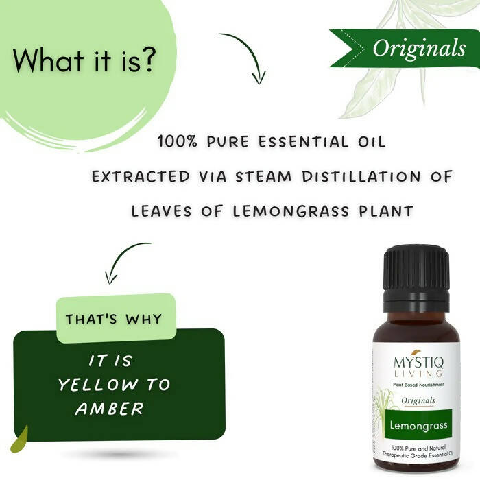 Mystiq Living Originals Lemongrass Essential Oil | Grocsy