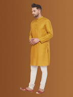 Even Apparels Men's Pintuck Fancy Beige Kurta | Grocsy