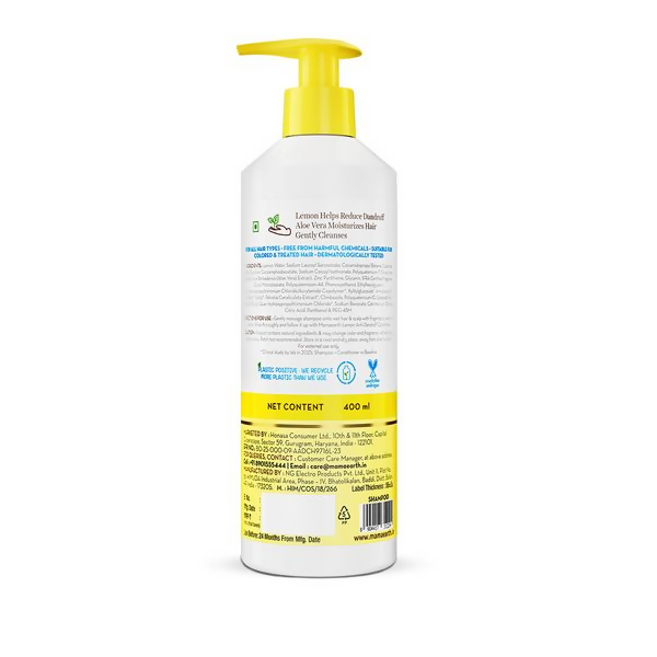 Mamaearth Lemon Anti-Dandruff Shampoo with Lemon & Aloe Vera for Itchy & Flaky Scalp | Grocsy