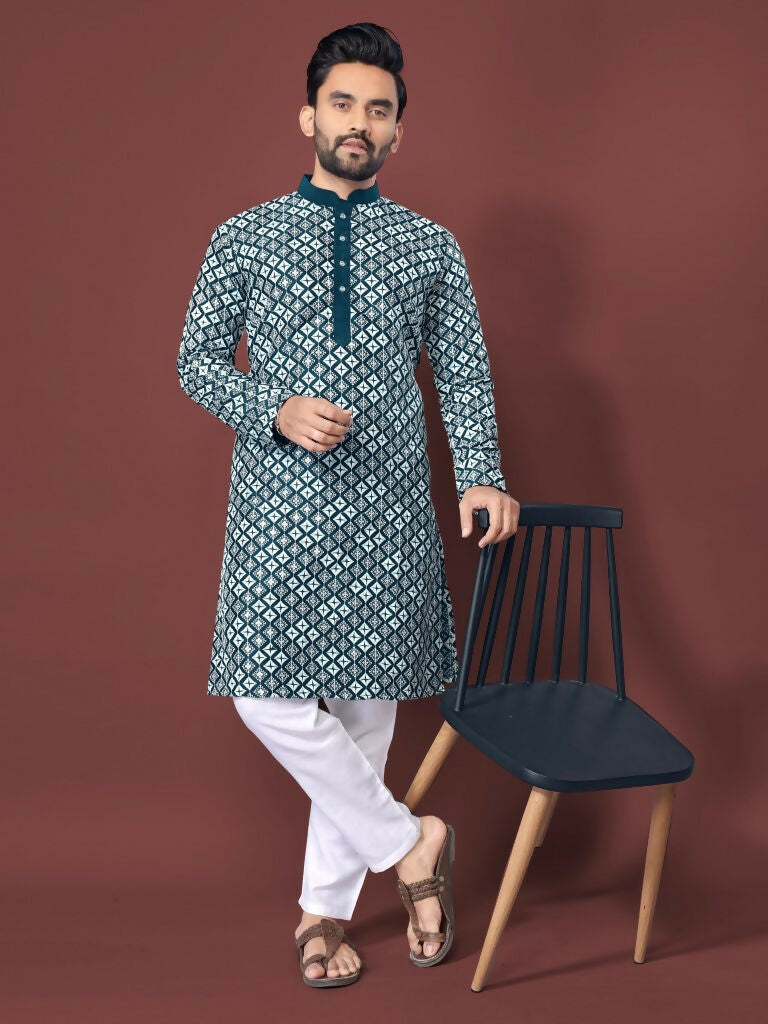 Traditional Readymade Kurta Pajama for Men by Infinity Export | Grocsy