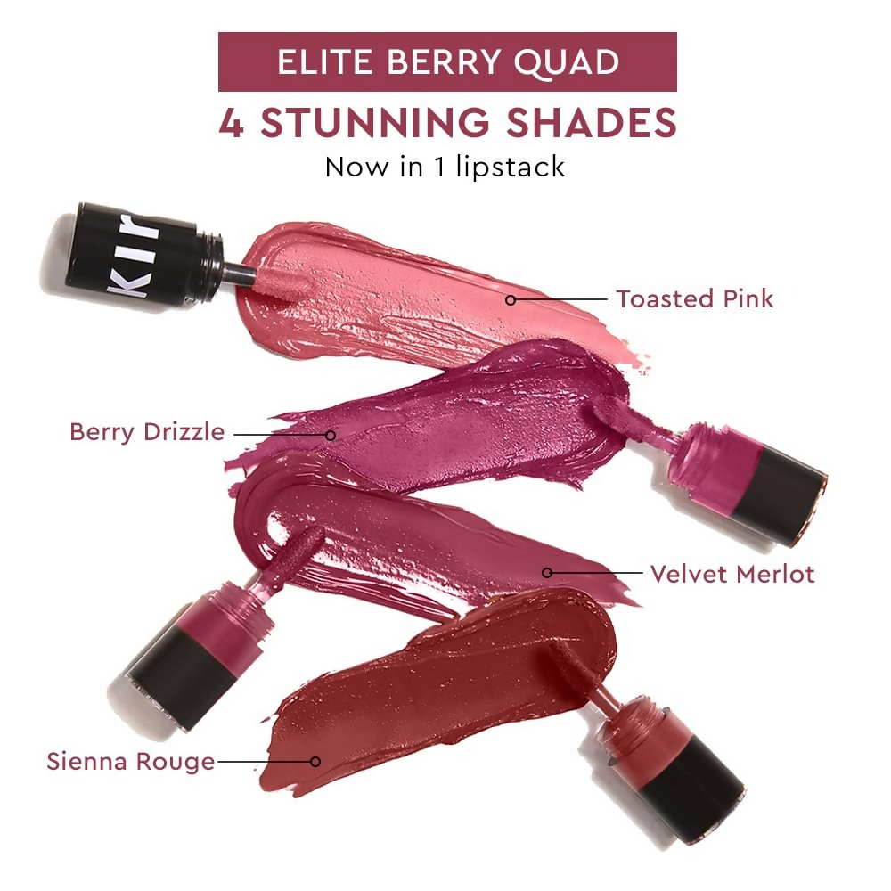Kiro Four Play Non-Stop Airy Matte Liquid Lip Stack – Elite Berry Quad | Grocsy