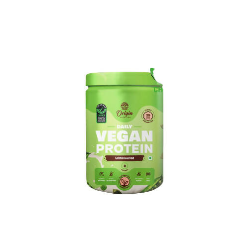 Origin Nutrition Daily Vegan Plant Protein Powder Unflavored (Jar) | Grocsy