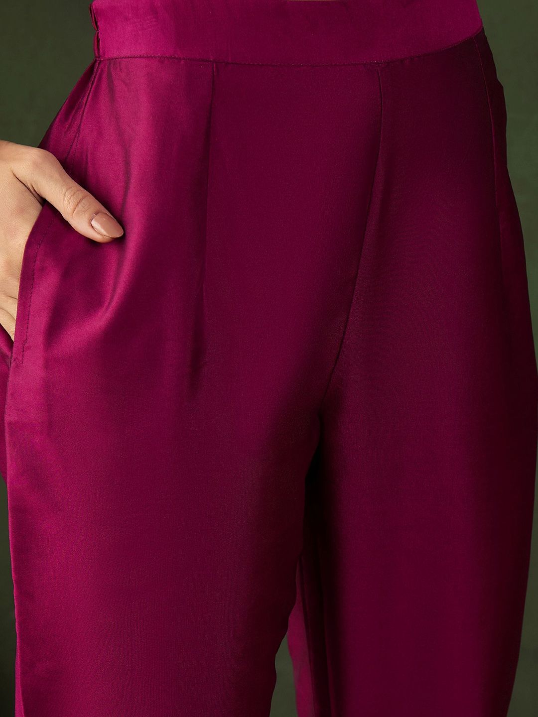 Sangria Woven Design Kurta & Trouser With Dupatta | Grocsy